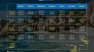 2026 Cat-Coco Inter-Island Ferry Schedule Seychelles