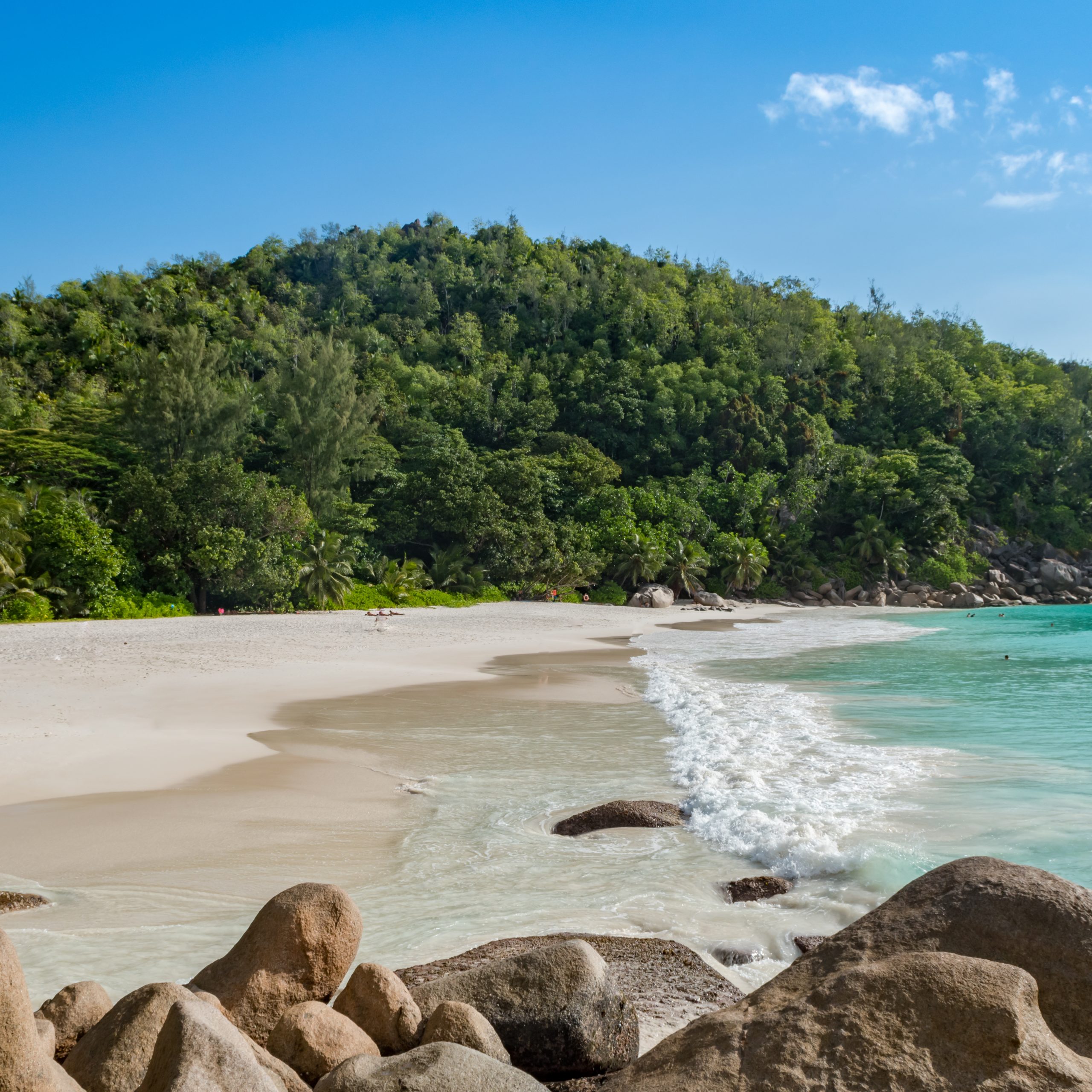 Anse Georgette secluded wedding beach on Praslin, Seychelles