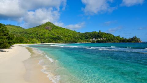 Baie Lazare beach with granite boulders in southwest Mahé, Seychelles